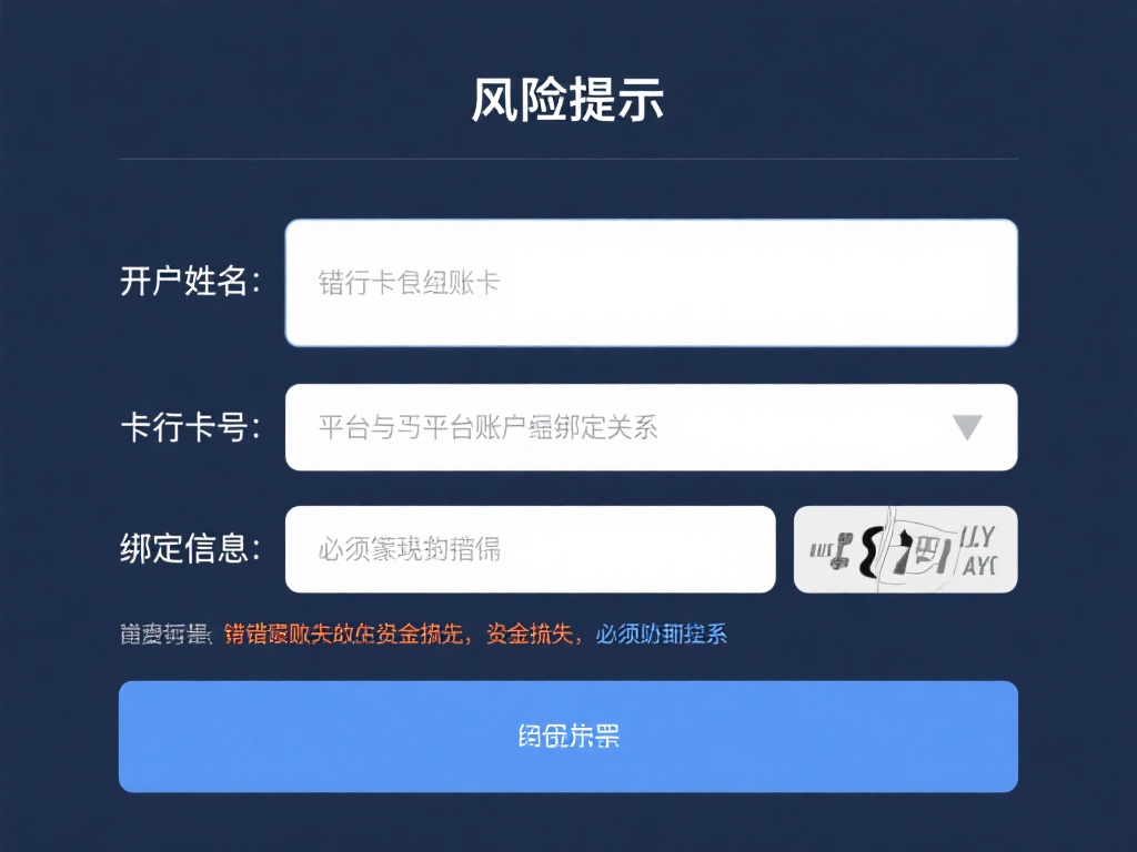 风险提示:&nbsp;在填写银行卡或账户信息时，任何错误都可