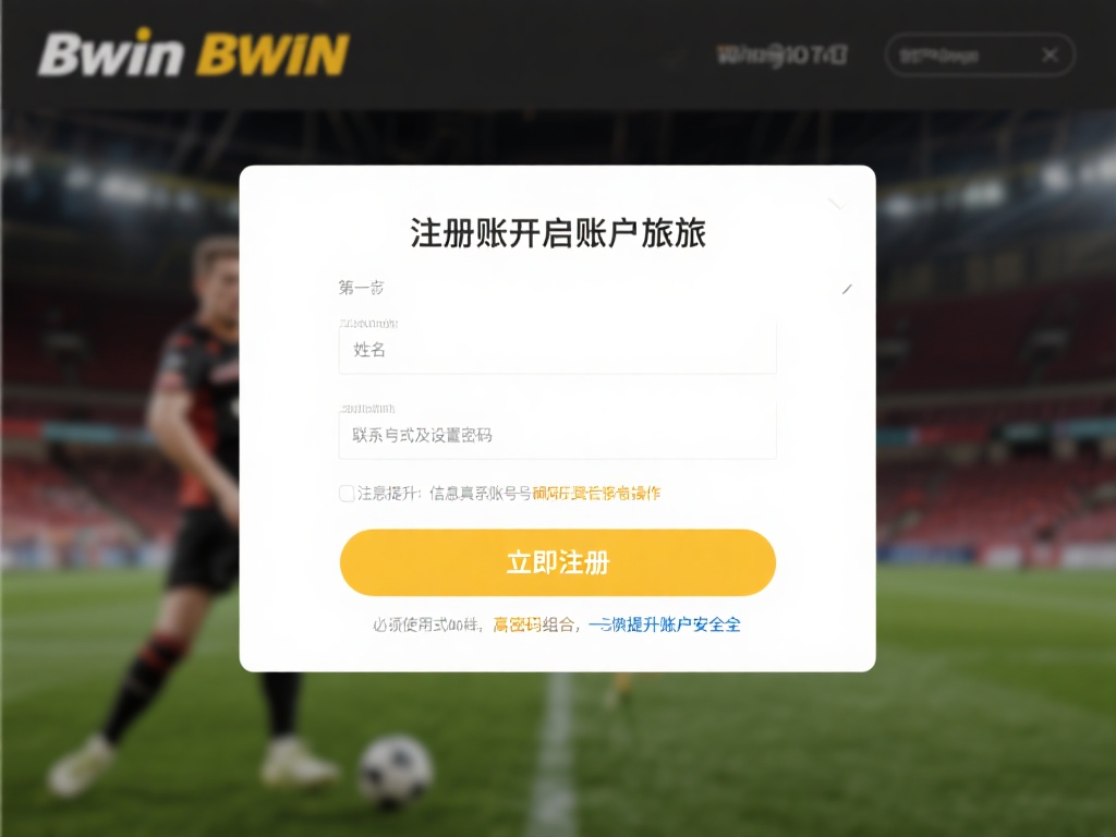 第一步：注册账号，开启新手之旅
进入Bwin必赢